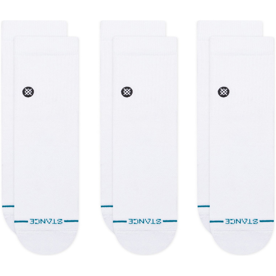 2026 Stance Unisex Icon Quarter 3 Pack Socks A356A21IQP - White